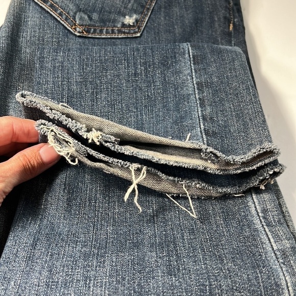 LIMITED edition Gap Jeans mid-tone blue distressed - Picture 10 of 12